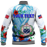 (Custom Personalised) Special Samoa HRPP Party Baseball Jacket Tribal Samoan Hibiscus Design LT9 - Wonder Print Shop