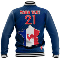 (Custom Personalised) France Football World Cup 2022 With Flag Map Baseball Jacket LT9 - Wonder Print Shop