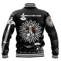 (Custom) Wonder Print Shop - Baseball Jacket Skull Warrior Dead Hero with Hammer RLT12 - Wonder Print Shop