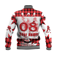 (Custom Personalised) Fathers Day - Canada Hockey Baseball Jacket - Maple Leaf Tartan LT9 - Wonder Print Shop