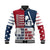 (Custom Personalised) Fathers Day - America Dad and Son Baseball Player Baseball Jacket - Mixed Blue and Red LT9 - Wonder Print Shop