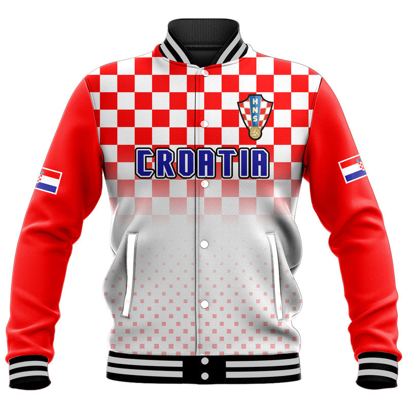 Croatia Hrvatska Football World Cup Vibe Baseball Jacket LT9 - Wonder Print Shop