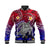 Custom Personalised Hawaii Baseball Jacket Hawaiian Turtle Plumeria Mixed Polynesian Style LT9 - Wonder Print Shop