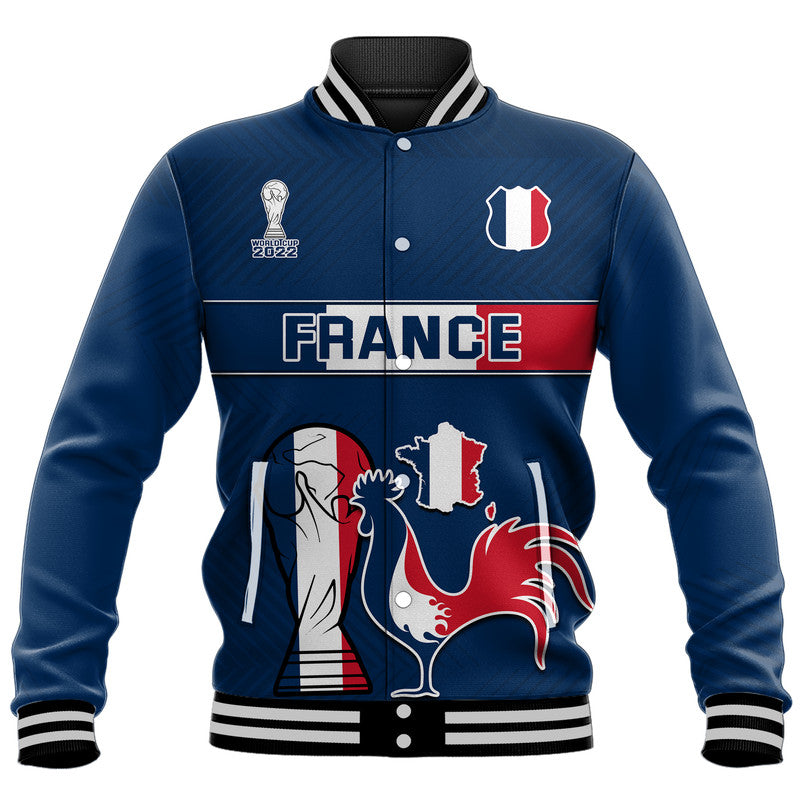 (Custom Personalised) France Rooster Les Bleus Football Baseball Jacket LT9 - Wonder Print Shop