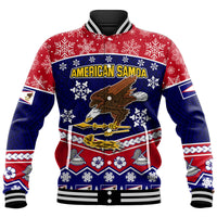 (Custom Personalised) American Samoa Tribal Polynesian Christmas Vibe Baseball Jacket LT9 - Wonder Print Shop