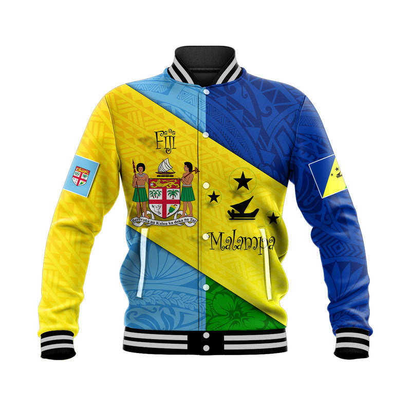 (Custom Personalised) Malampa Fiji Day Baseball Jacket Polynesian Line Arty Style LT9 - Wonder Print Shop