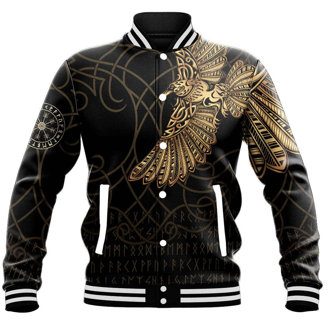 Viking Clothing Viking Odin's Celtic Ravens Gold Version Baseball Jackets RLT12 - Wonder Print Shop