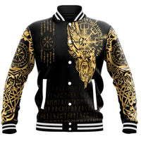 Viking Clothing Viking Compass Vegvisir Tattoo Gold Version Baseball Jackets RLT12 - Wonder Print Shop