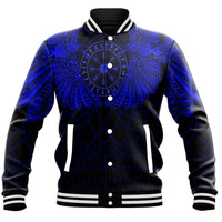 Viking Clothing Viking Odin's Celtic Two Ravens Blue Version Baseball Jackets RLT12 - Wonder Print Shop
