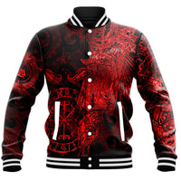 Viking Clothing Viking Odin Tattoo Red Version Baseball Jackets RLT12 - Wonder Print Shop