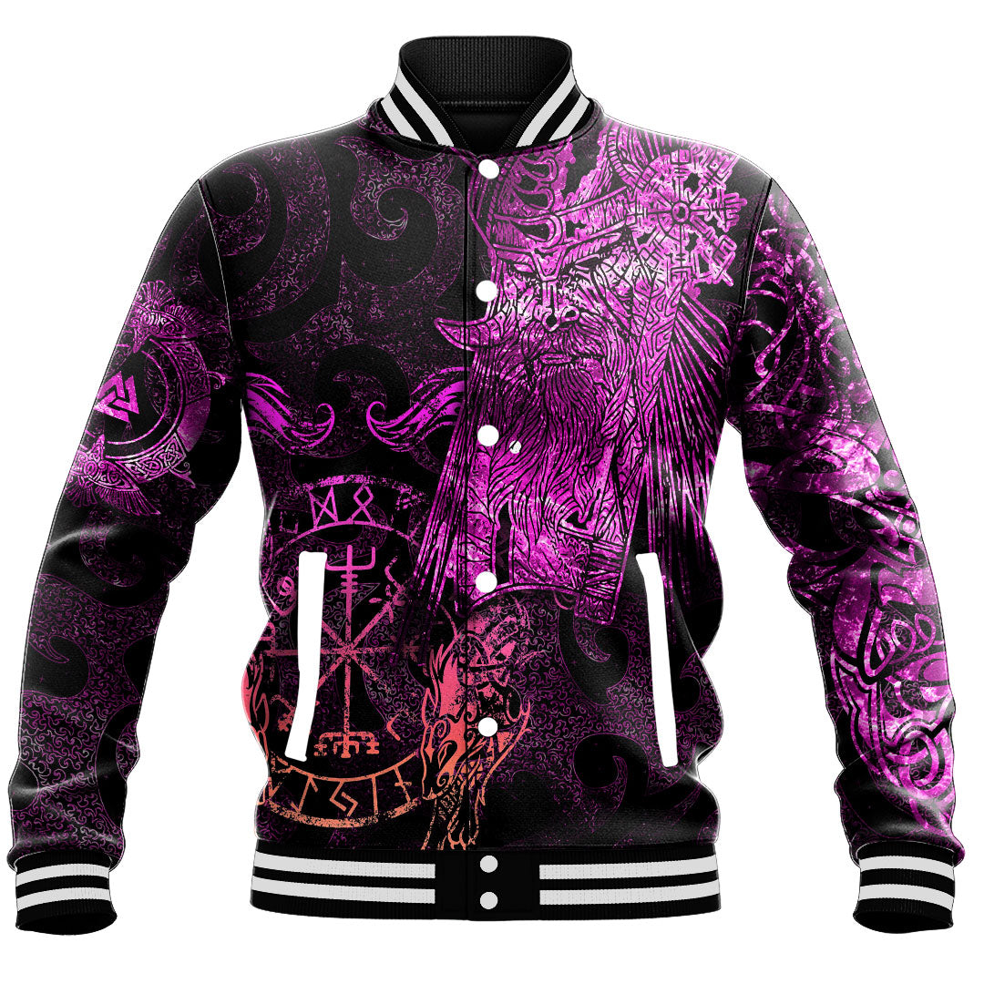 Viking Clothing Viking Odin Tattoo Pink Version Baseball Jackets RLT12 - Wonder Print Shop