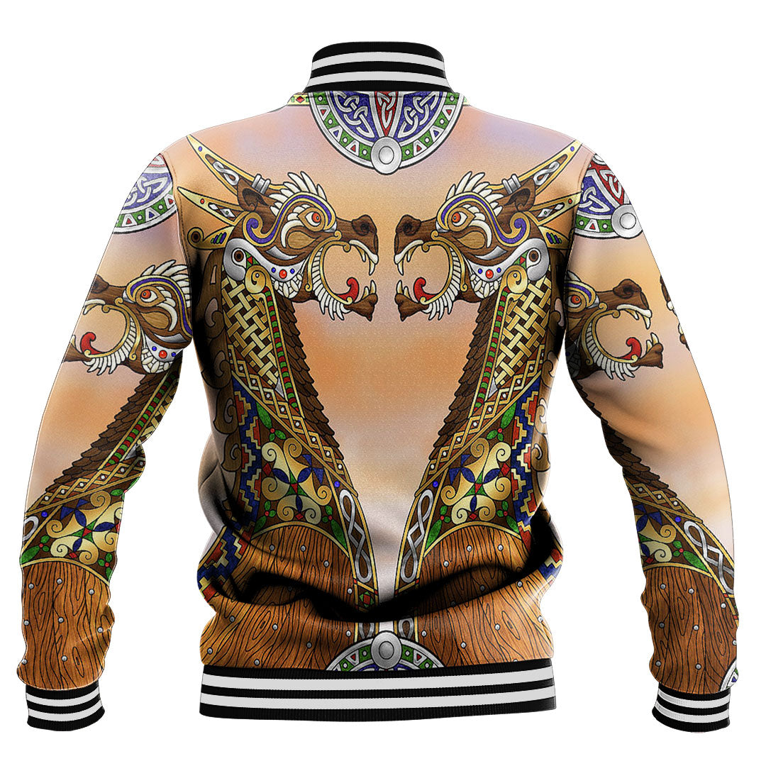 Viking Clothing Drakkar Viking Ship Baseball Jackets RLT12 - Wonder Print Shop