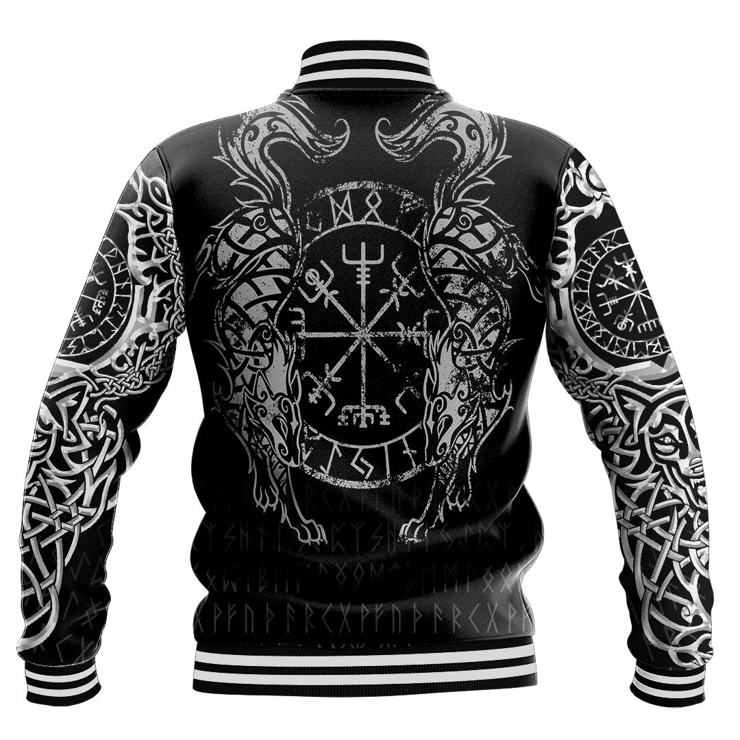 Viking Clothing Viking Compass Vegvisir Tattoo Baseball Jackets RLT12 - Wonder Print Shop
