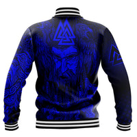 Viking Clothing Viking Odin Raven Tattoo Style Blue Version Baseball Jackets RLT12 - Wonder Print Shop
