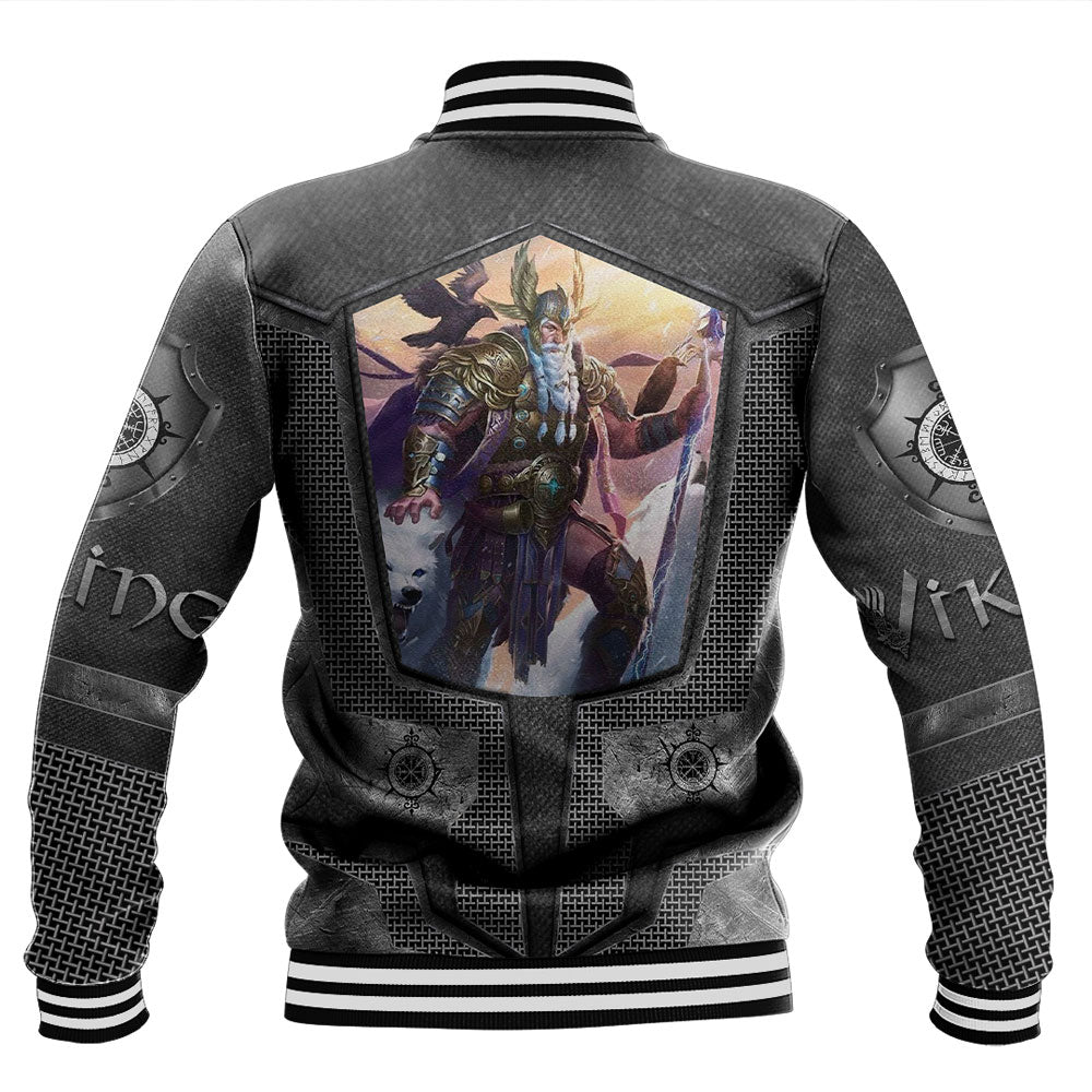 Viking Clothing Armor 3D Style Viking Odin Baseball Jacket RLT12 - Wonder Print Shop