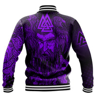 Viking Clothing Viking Odin Raven Tattoo Style Purple Version Baseball Jackets RLT12 - Wonder Print Shop