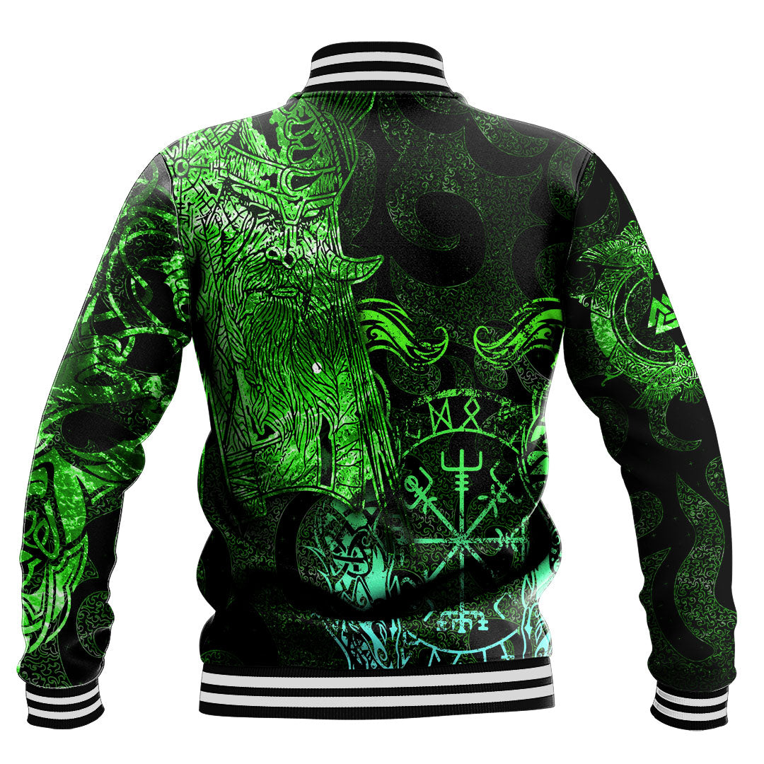 Viking Clothing Viking Odin Tattoo Green Version Baseball Jackets RLT12 - Wonder Print Shop