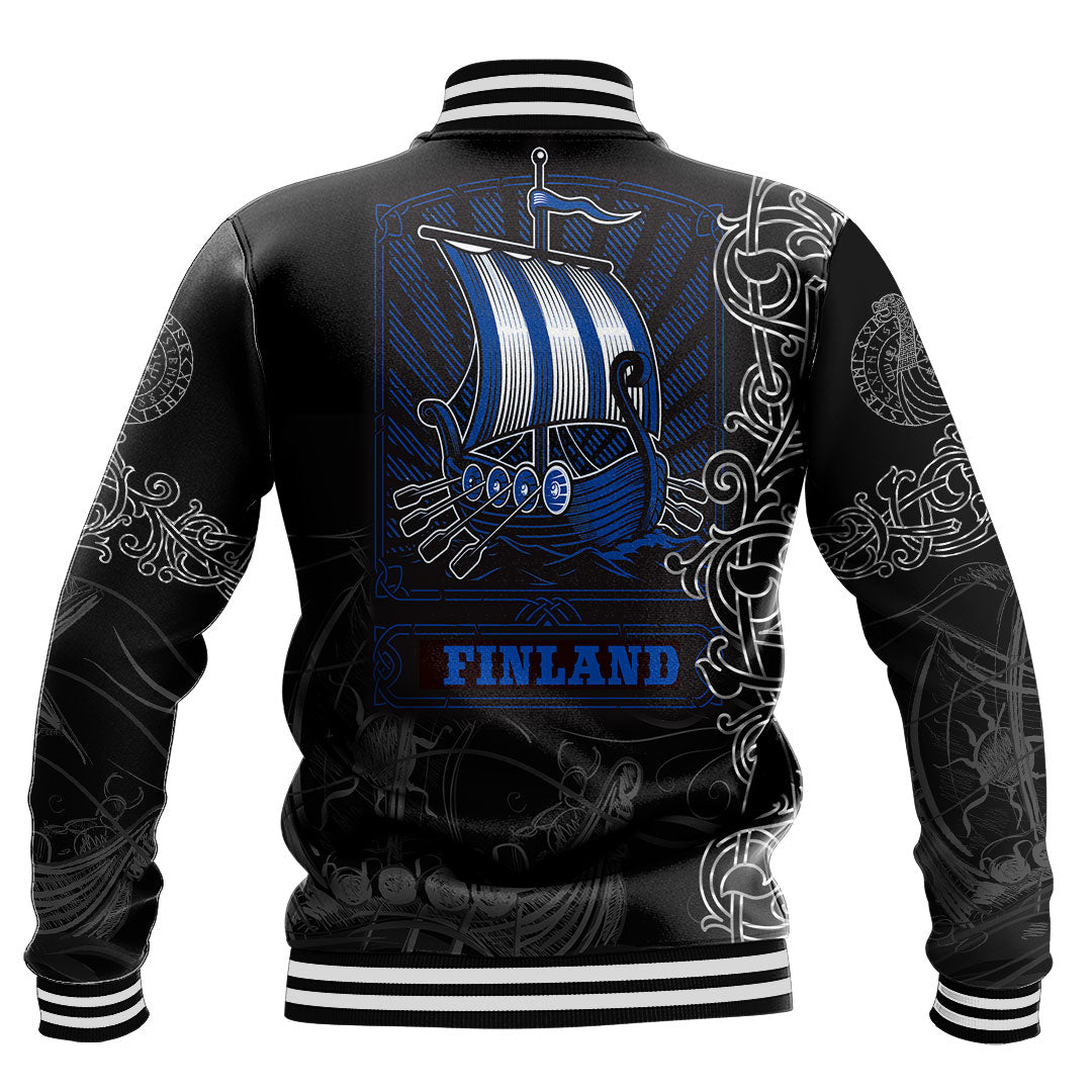 Viking Clothing Viking Drakkar Finland Warship Baseball Jackets RLT12 - Wonder Print Shop
