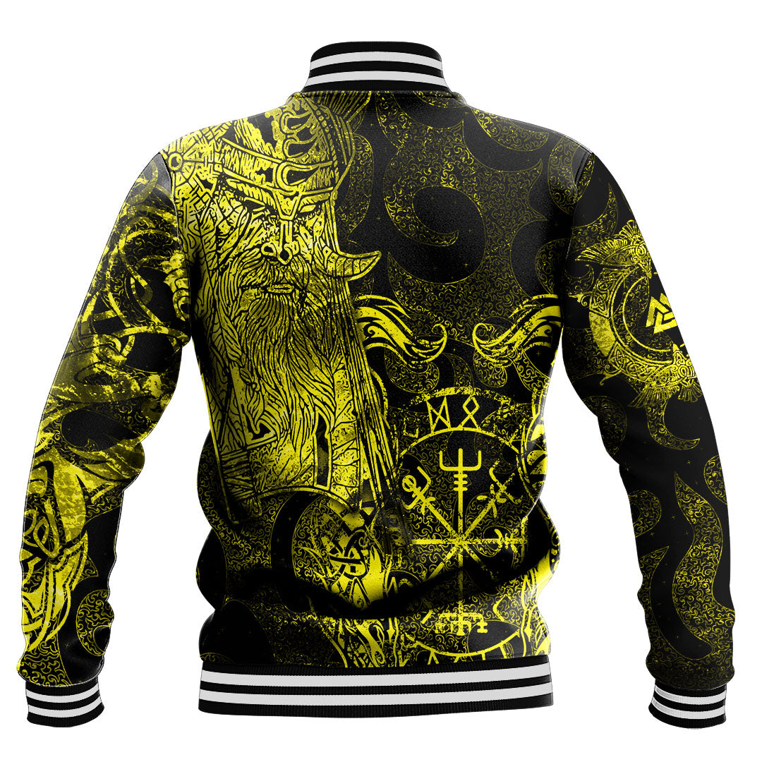 Viking Clothing Viking Odin Tattoo Yellow Version Baseball Jackets RLT12 - Wonder Print Shop