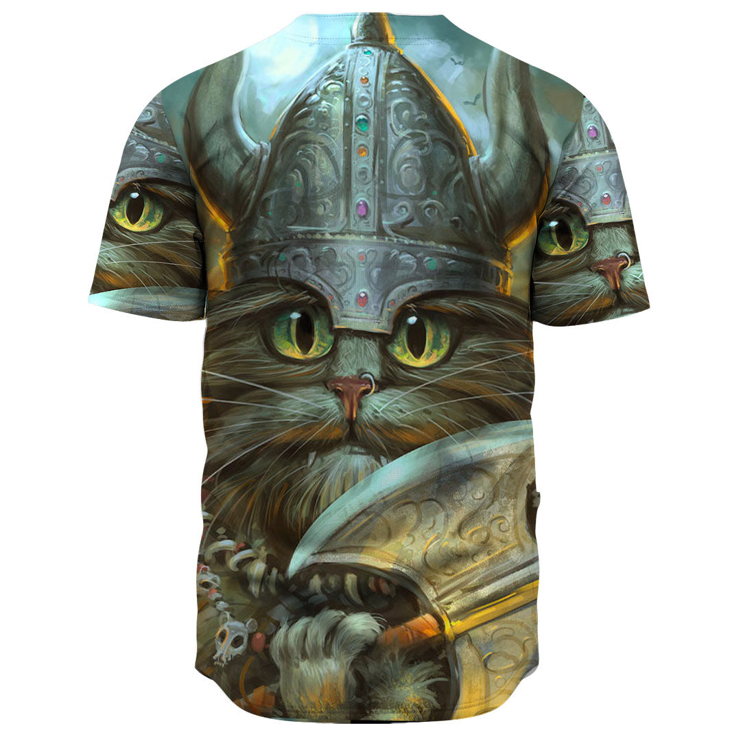 Viking Clothing Vikings Cat Warrior Baseball Jersey RLT12 - Wonder Print Shop