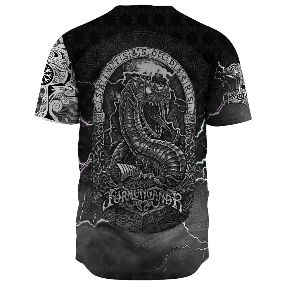 Viking Thor and Jormungand Baseball Jersey RLT12 - Wonder Print Shop