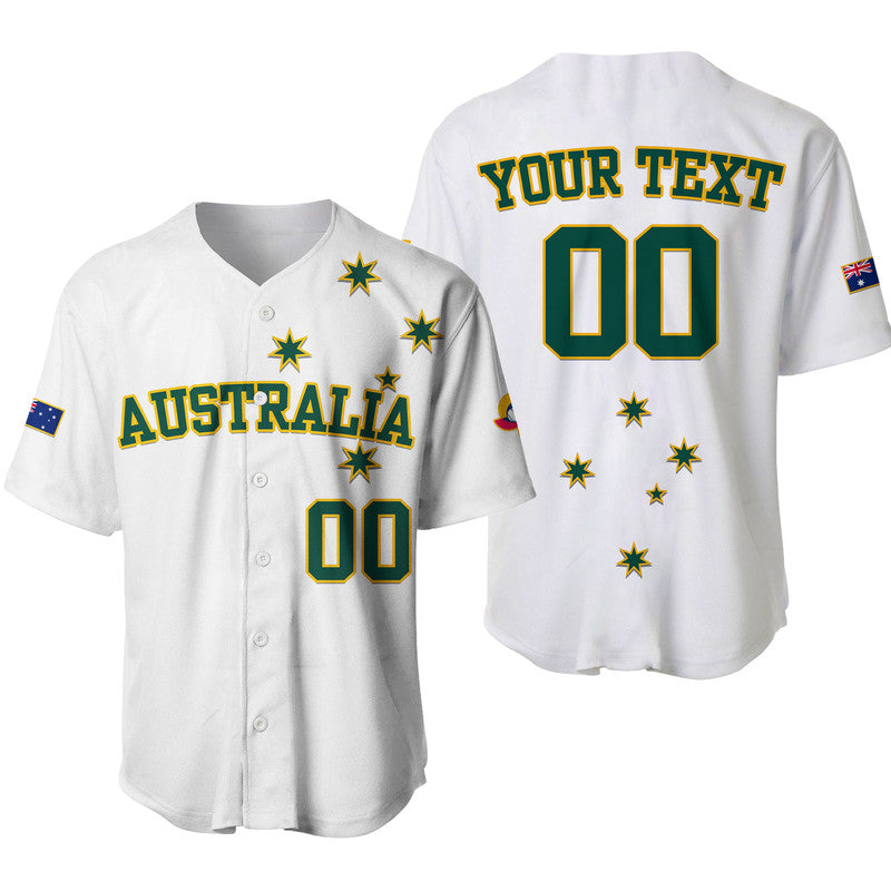 (Custom Text And Number) Baseball 2023 Australia Home Kit Baseball Jersey No2 LT9 - Wonder Print Shop