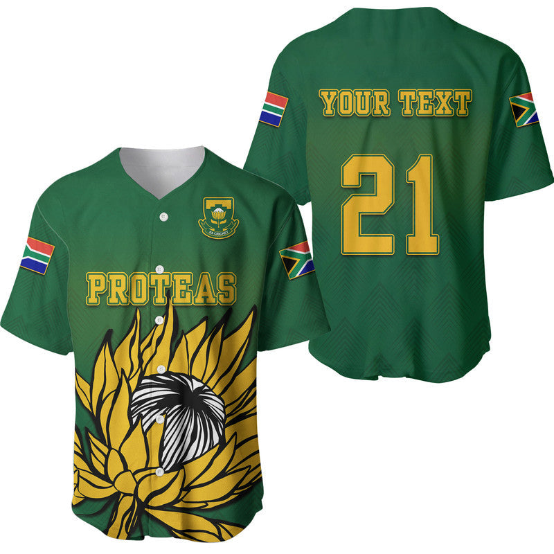 (Custom Personalised) South Africa National Cricket Team Baseball Jersey Proteas Sport Green Style LT9 - Wonder Print Shop