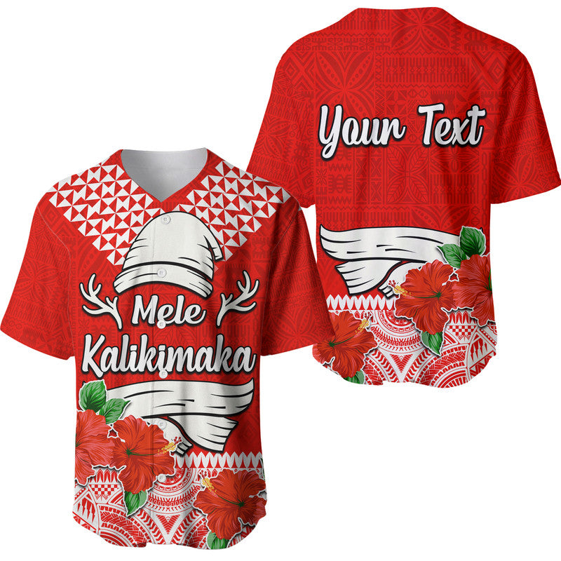 (Custom Personalised) Hawaii Hibiscus Flower Mele Kalikimaka Baseball Jersey LT9 - Wonder Print Shop