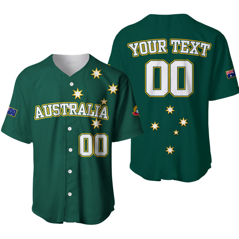 (Custom Text And Number) Baseball 2023 Australia Green Baseball Jersey No2 LT9 - Wonder Print Shop