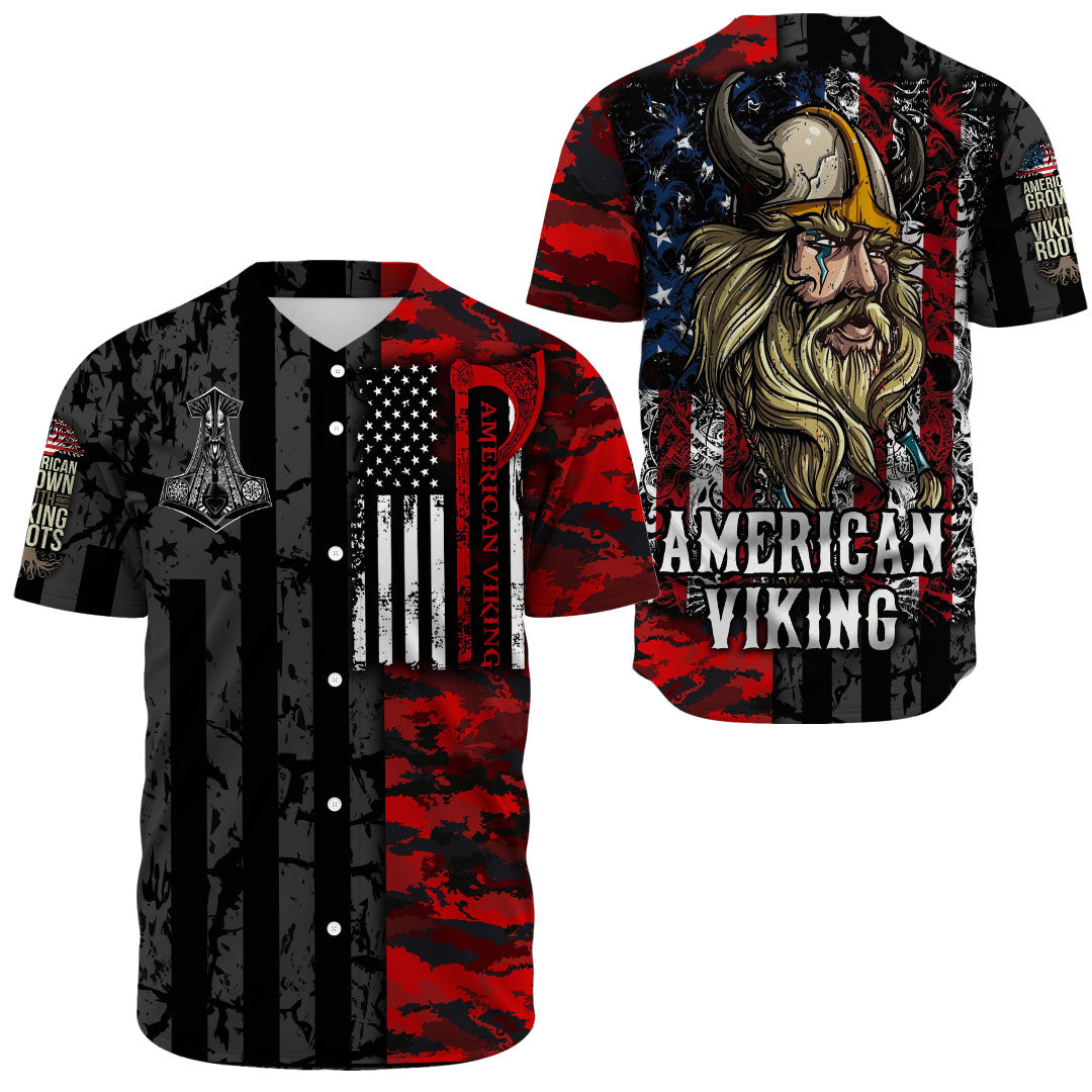 Viking Clothing American Viking Baseball Jersey RLT12 - Wonder Print Shop