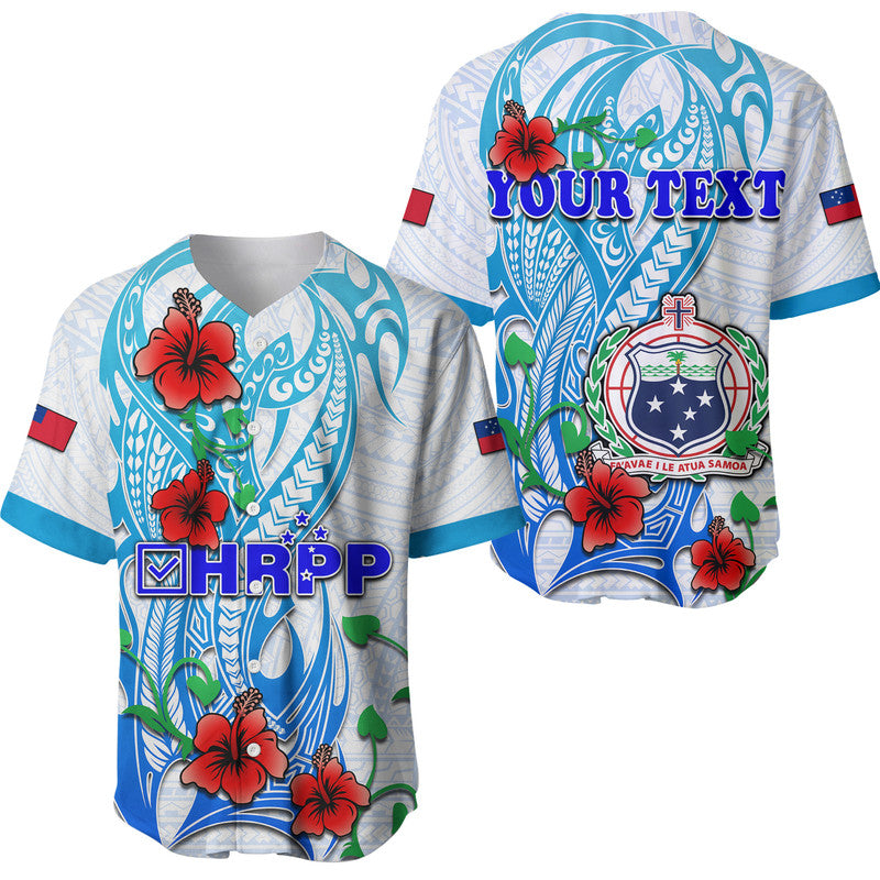 (Custom Personalised) Special Samoa HRPP Party Baseball Jersey Tribal Samoan Hibiscus Design LT9 - Wonder Print Shop