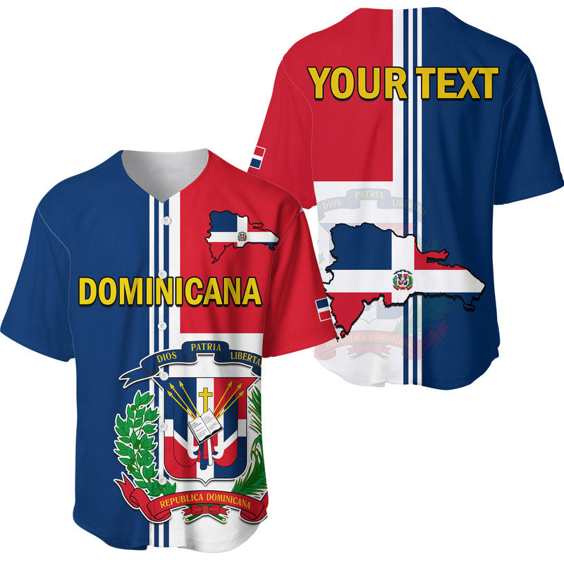 (Custom Personalised) Dominican Republic Baseball Jersey Coat Of Arms And Flag Map LT9 - Wonder Print Shop