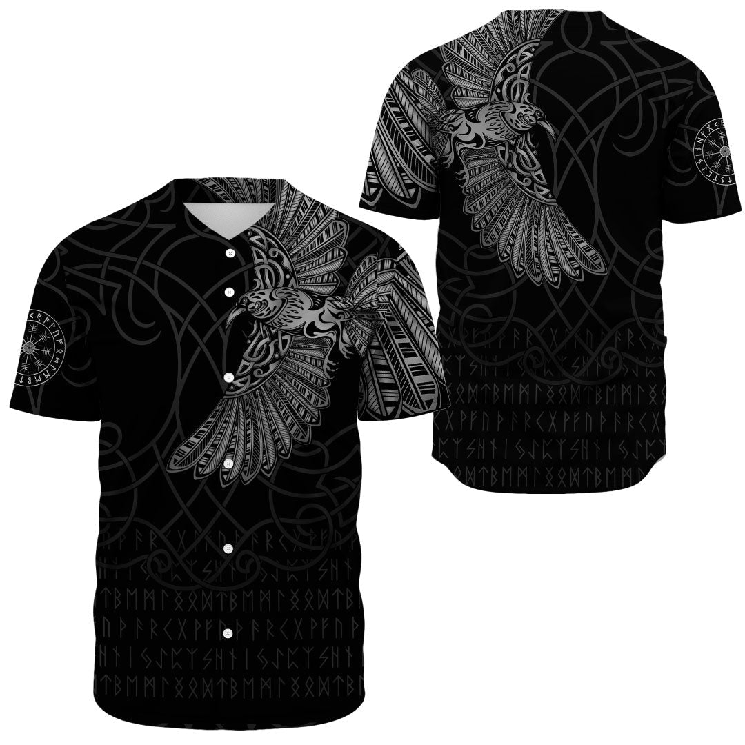 Viking Clothing Viking Odins Raven Tattoo Baseball Jersey RLT12 - Wonder Print Shop