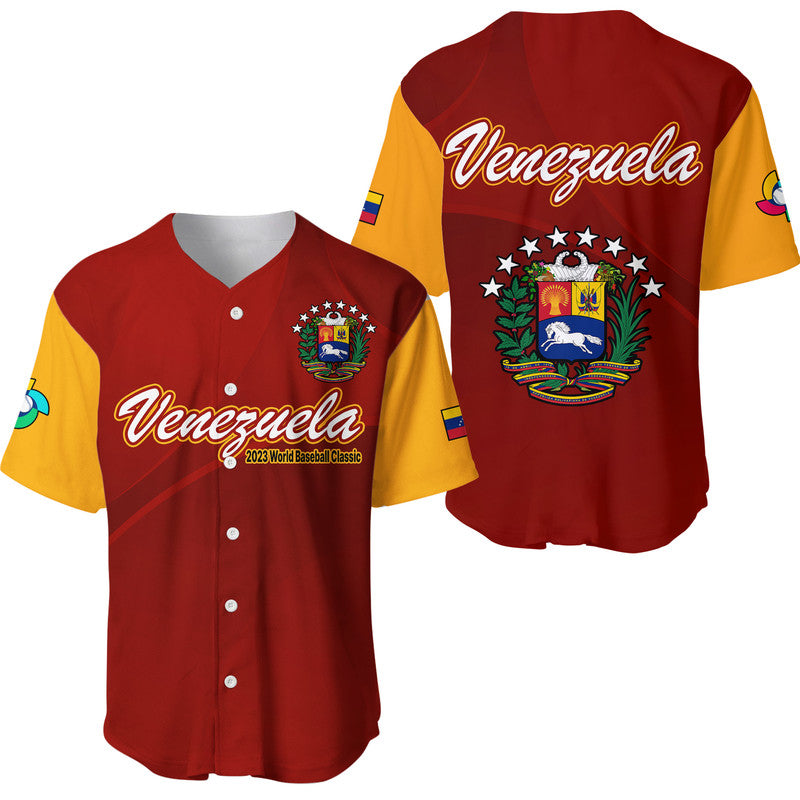Venezuela Baseball 2023 Baseball Jersey Venezuela Coat Of Arms LT9 - Wonder Print Shop