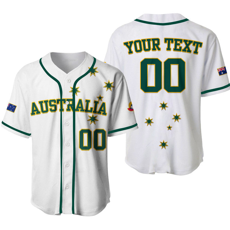 (Custom Text And Number) Baseball 2023 Australia Home Kit Baseball Jersey LT9 - Wonder Print Shop