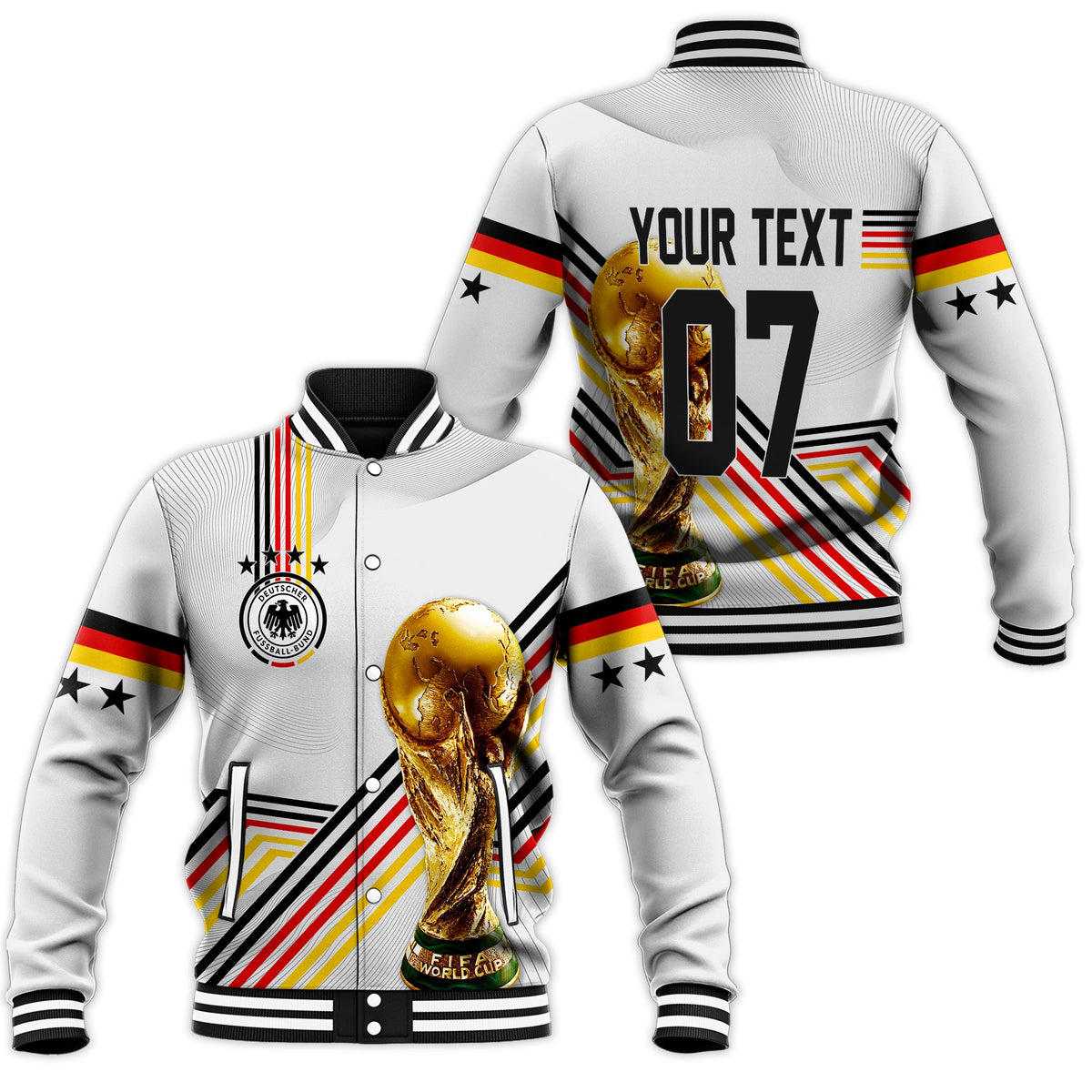 Personalised Germany Baseball Jacket World Cup 2022 - Champions LT7 - Wonder Print Shop