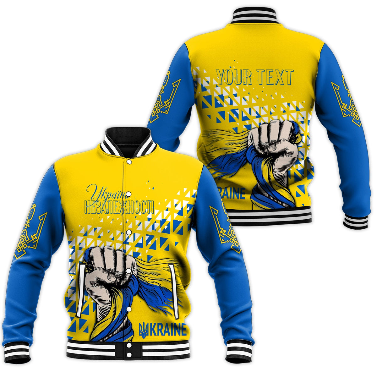 Personalised Ukraine Baseball Jacket 31st Independence Anniversary LT7 - Wonder Print Shop