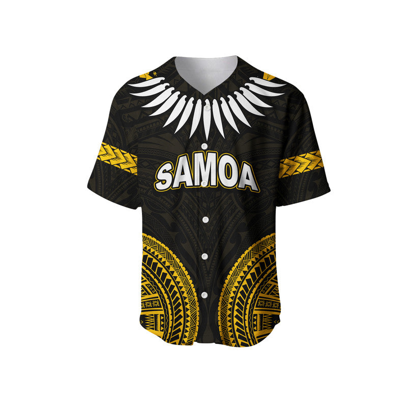Custom Personalised Samoa Ula Nifo Tribal Baseball Jersey Gold Style LT6 - Wonder Print Shop