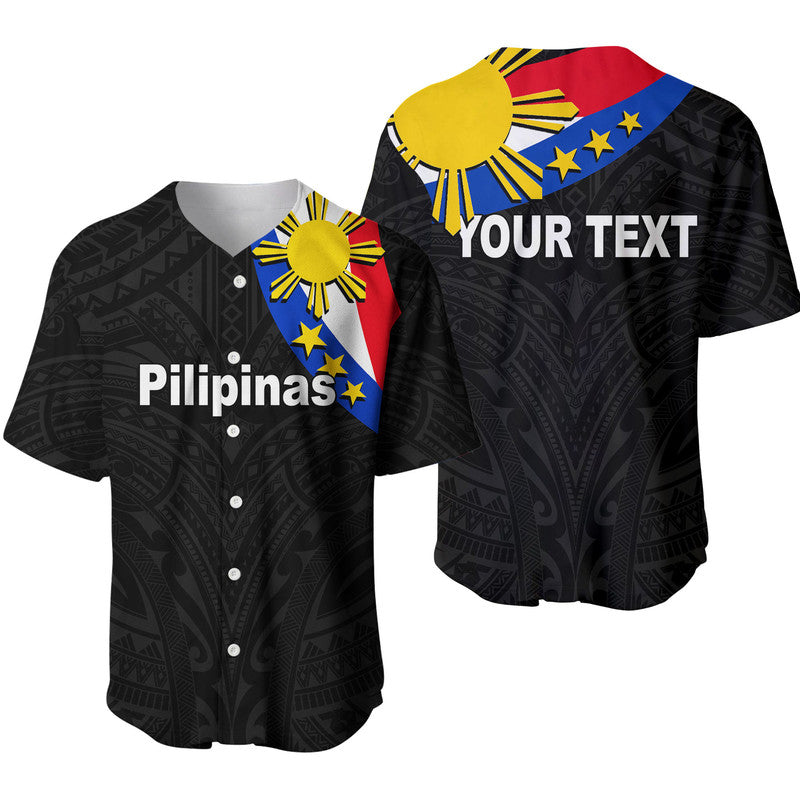 Custom Personalised Pilipinas Baseball Jersey Simple Style- Black LT6 - Wonder Print Shop