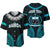 Custom Personalised Samoa Ula Nifo Tribal Baseball Jersey Blue Style LT6 - Wonder Print Shop