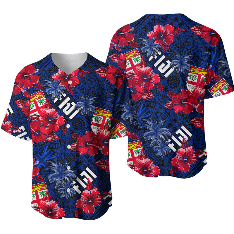 Fiji Hibiscus Baseball Jersey Hawaii Style No.2 LT6 - Wonder Print Shop