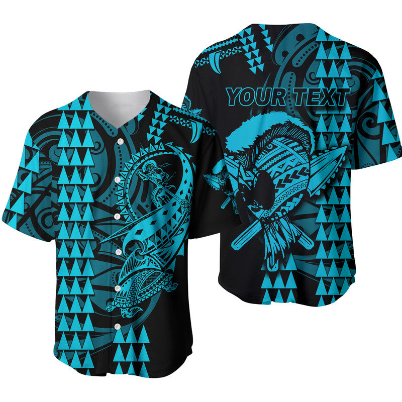 Custom Personalised Hawaii Polynesian Warrior Kakau Baseball Jersey-Gold LT6 - Wonder Print Shop