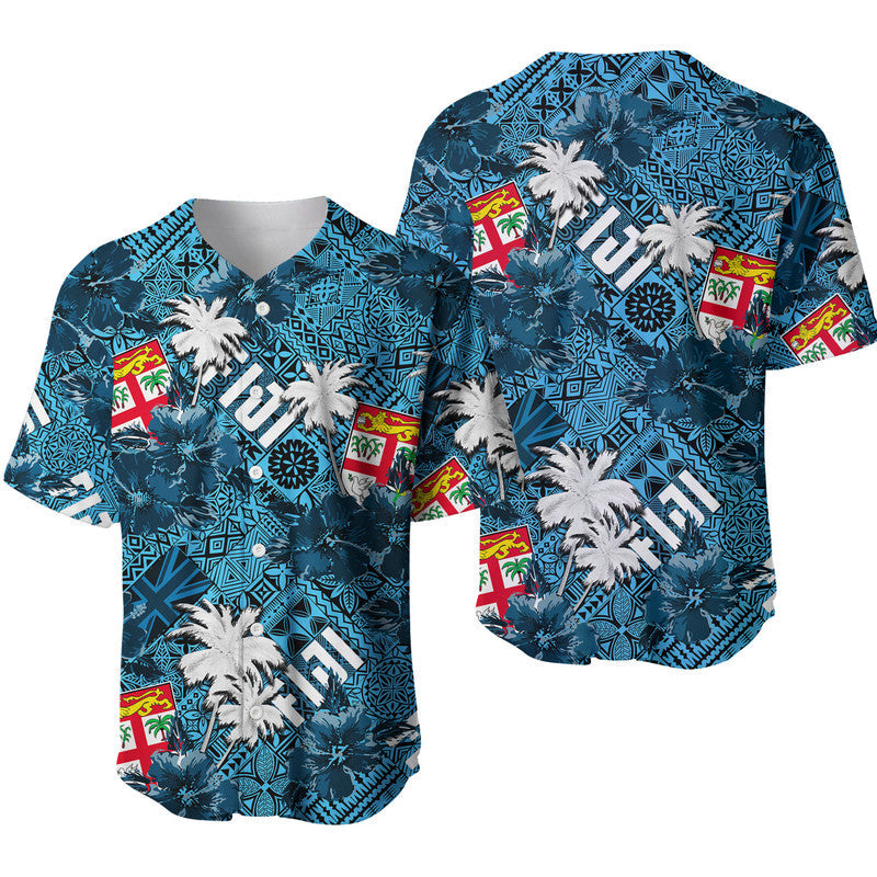Fiji Hibiscus Baseball Jersey Hawaii Style No.1 LT6 - Wonder Print Shop