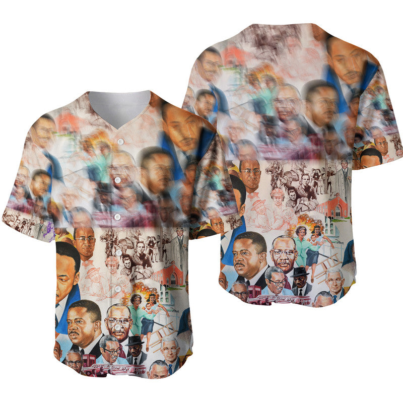 Civil Rights Leaders Baseball Jersey Color Painting Style LT8 - Wonder Print Shop
