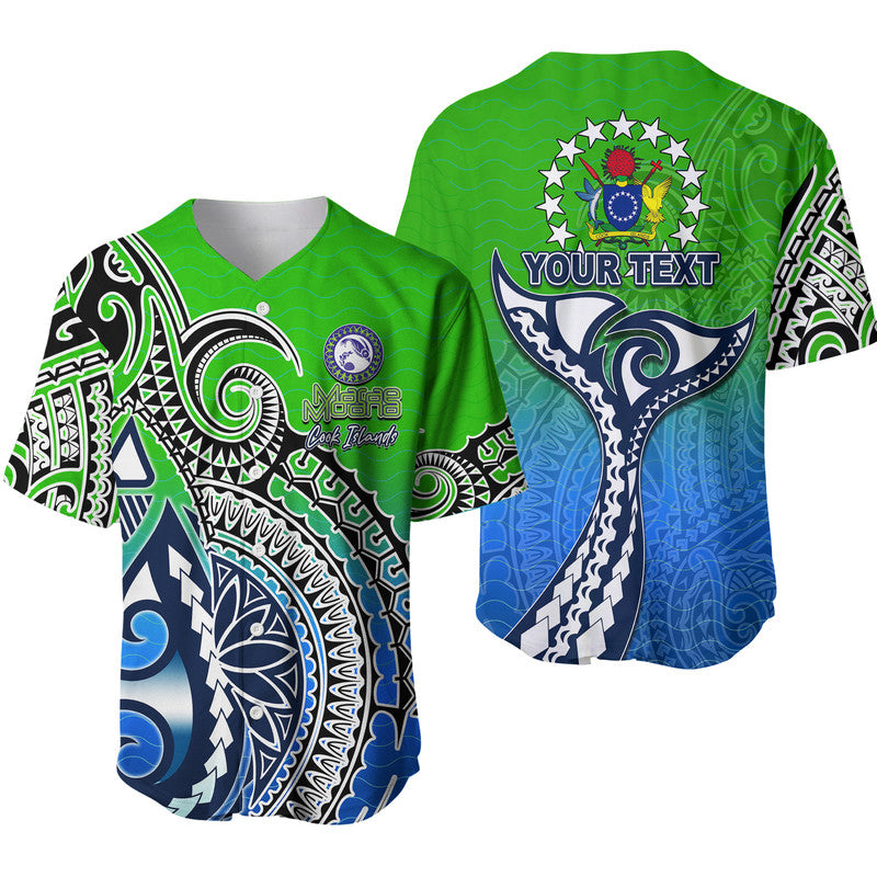 Custom Personalised Marae Moana Cook Islands Marine Park Baseball Jersey LT6 - Wonder Print Shop
