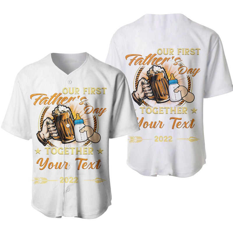 custom-father-day-baseball-jersey-our-first-father-day-simple-style-white