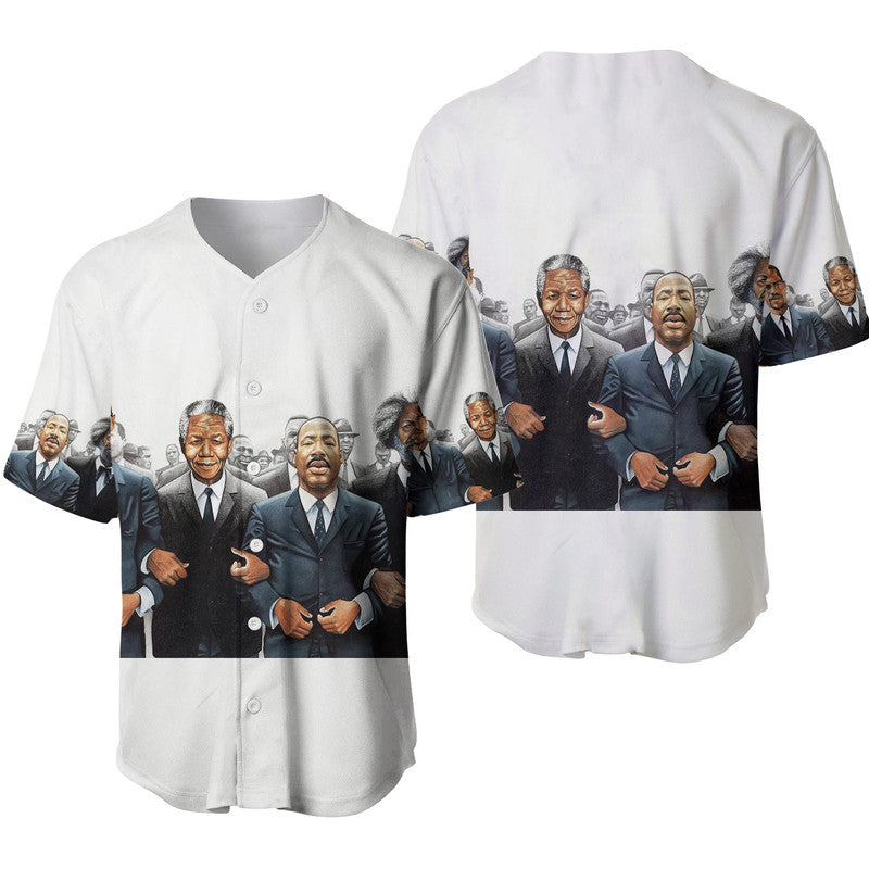 Civil Rights Male Leaders Movement Baseball Jersey Simple Style LT8 - Wonder Print Shop