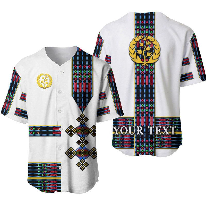 (Custom Personalised) Eritrea Baseball Jersey Fancy Simple Tibeb Style - Flag Style LT8 - Wonder Print Shop