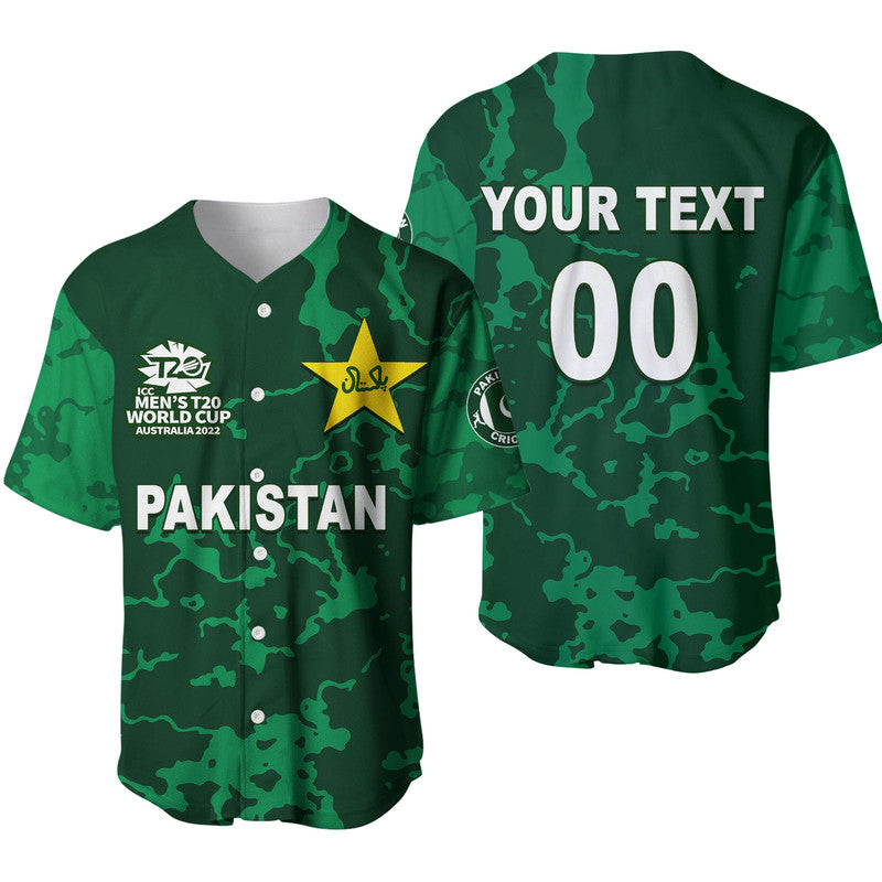 (Custom Personalised And Number) Pakistan Cricket Jersey Baseball Jersey LT6 - Wonder Print Shop