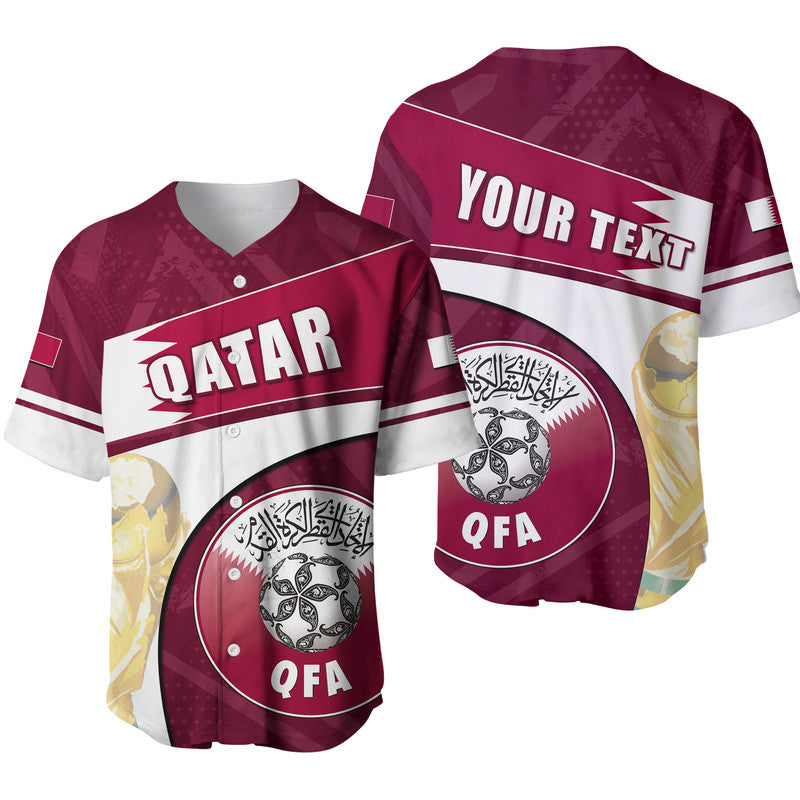 (Custom Personalised) Qatar World Cup 2022 Baseball Jersey Basic Style  LT6 - Wonder Print Shop
